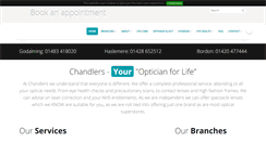 Desktop Screenshot of chandlersopticians.co.uk