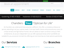 Tablet Screenshot of chandlersopticians.co.uk
